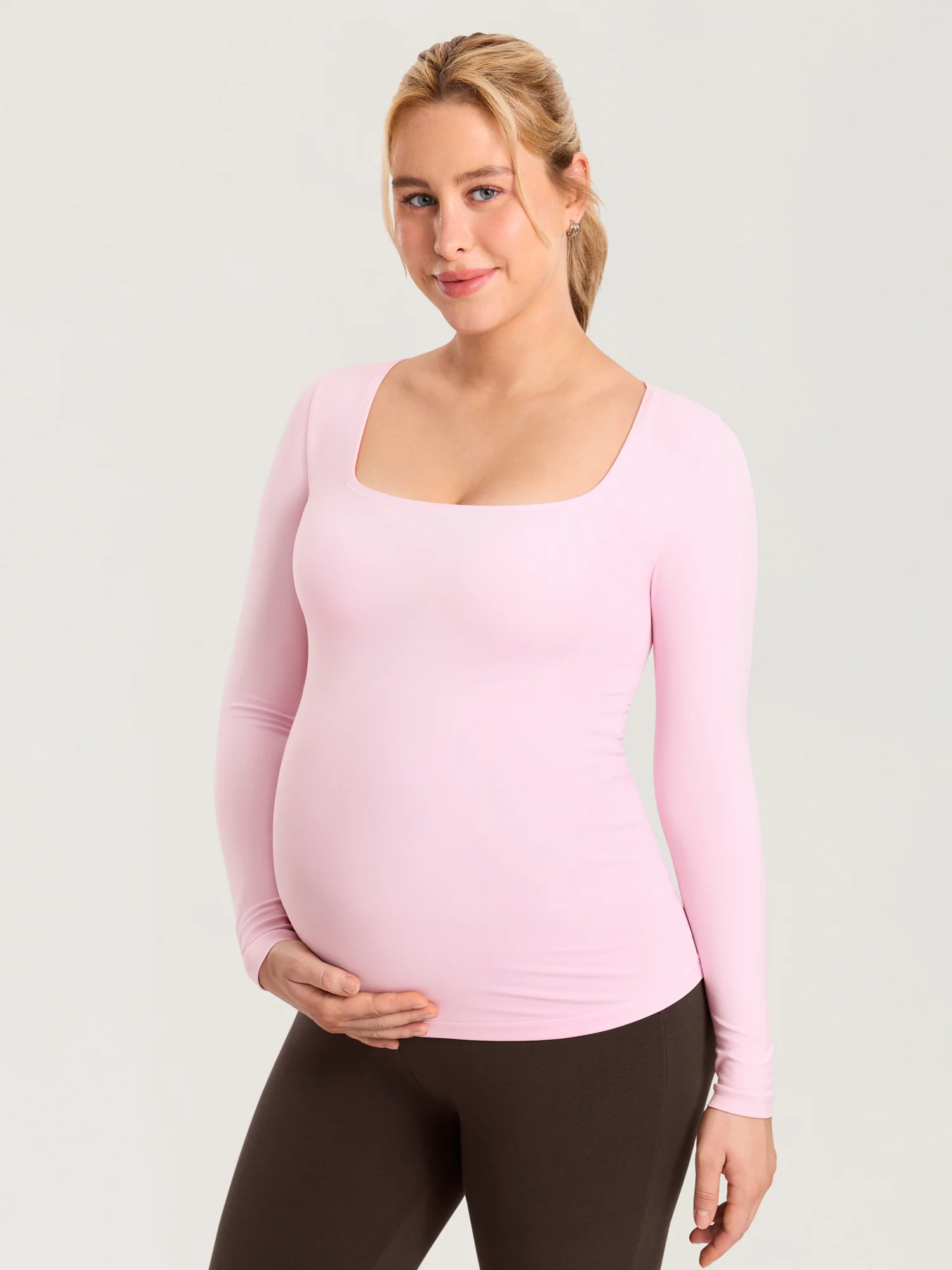 AirSoft Square Neck Maternity Top - Long Sleeves - Image 14