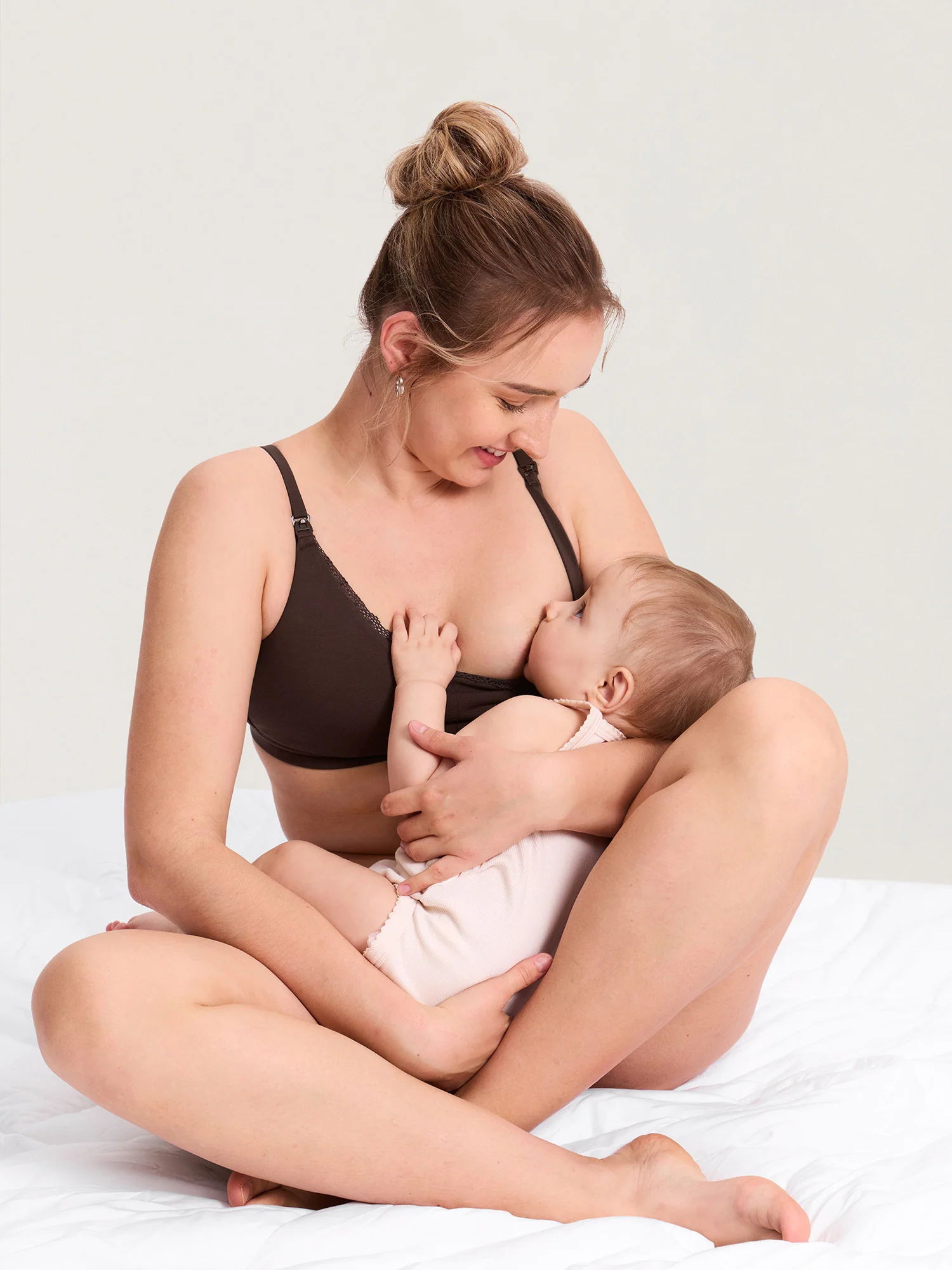 Cotton Lace Trim Nursing Bralette - Image 7