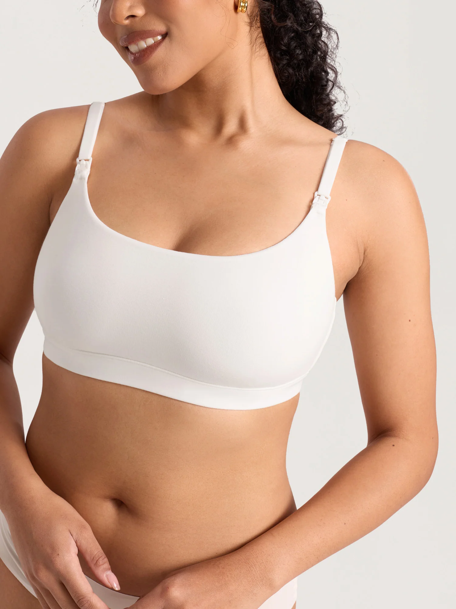 Cotton Scoop Neck Nursing Bralette - Image 8
