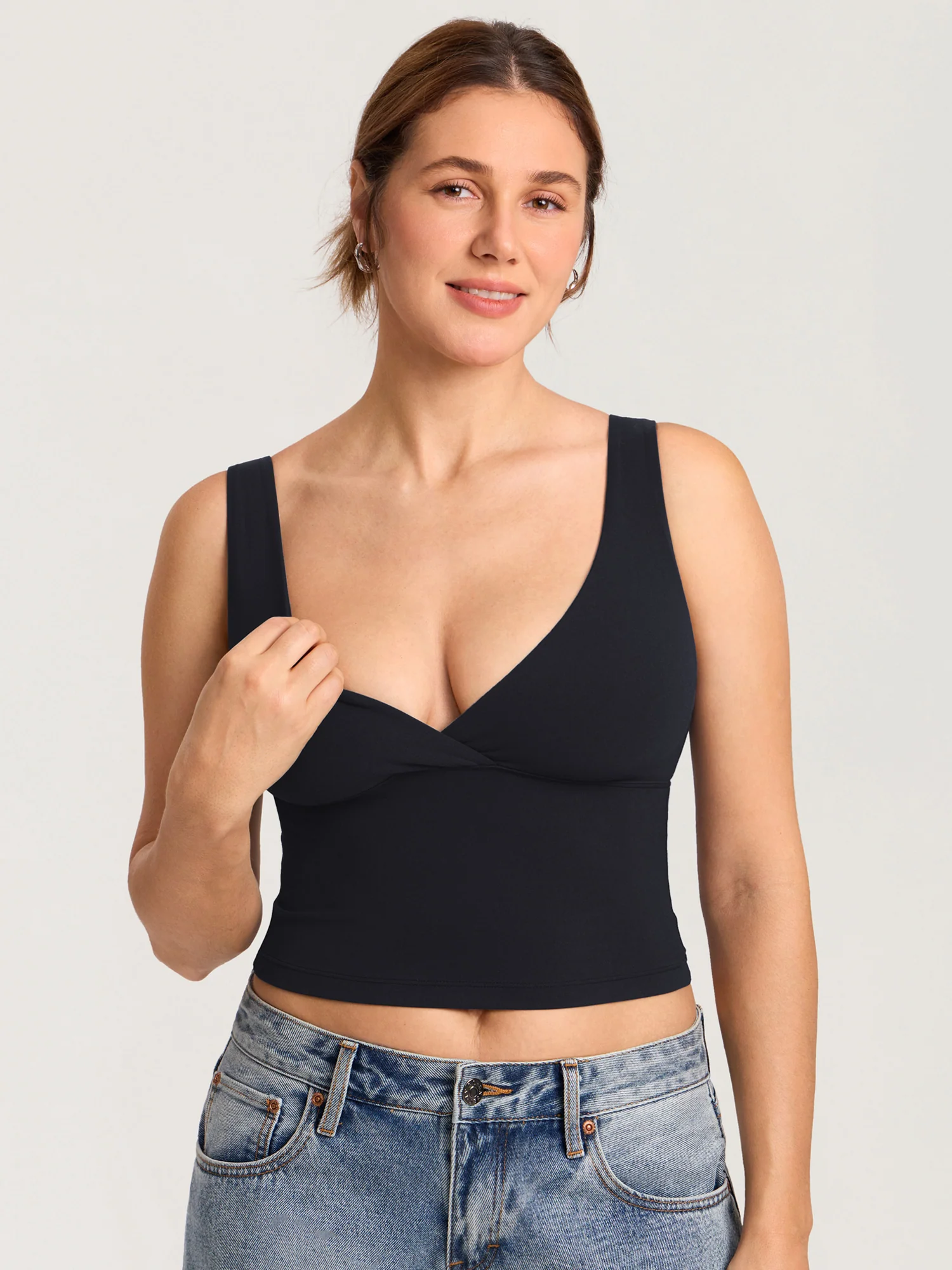 Natrelax® Crossover Nursing Crop Tank Top - Image 7