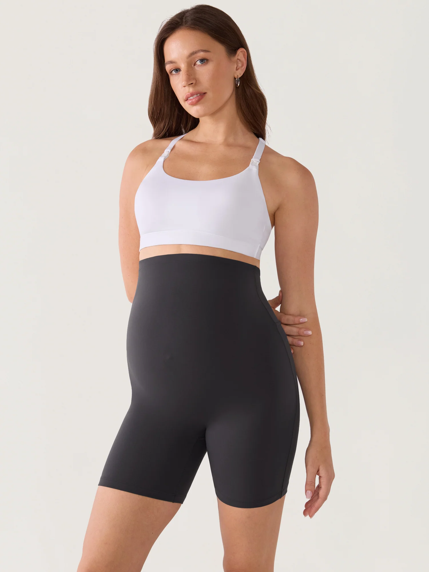 Natrelax® Seamless-Front Maternity Shorts 6" - Image 28