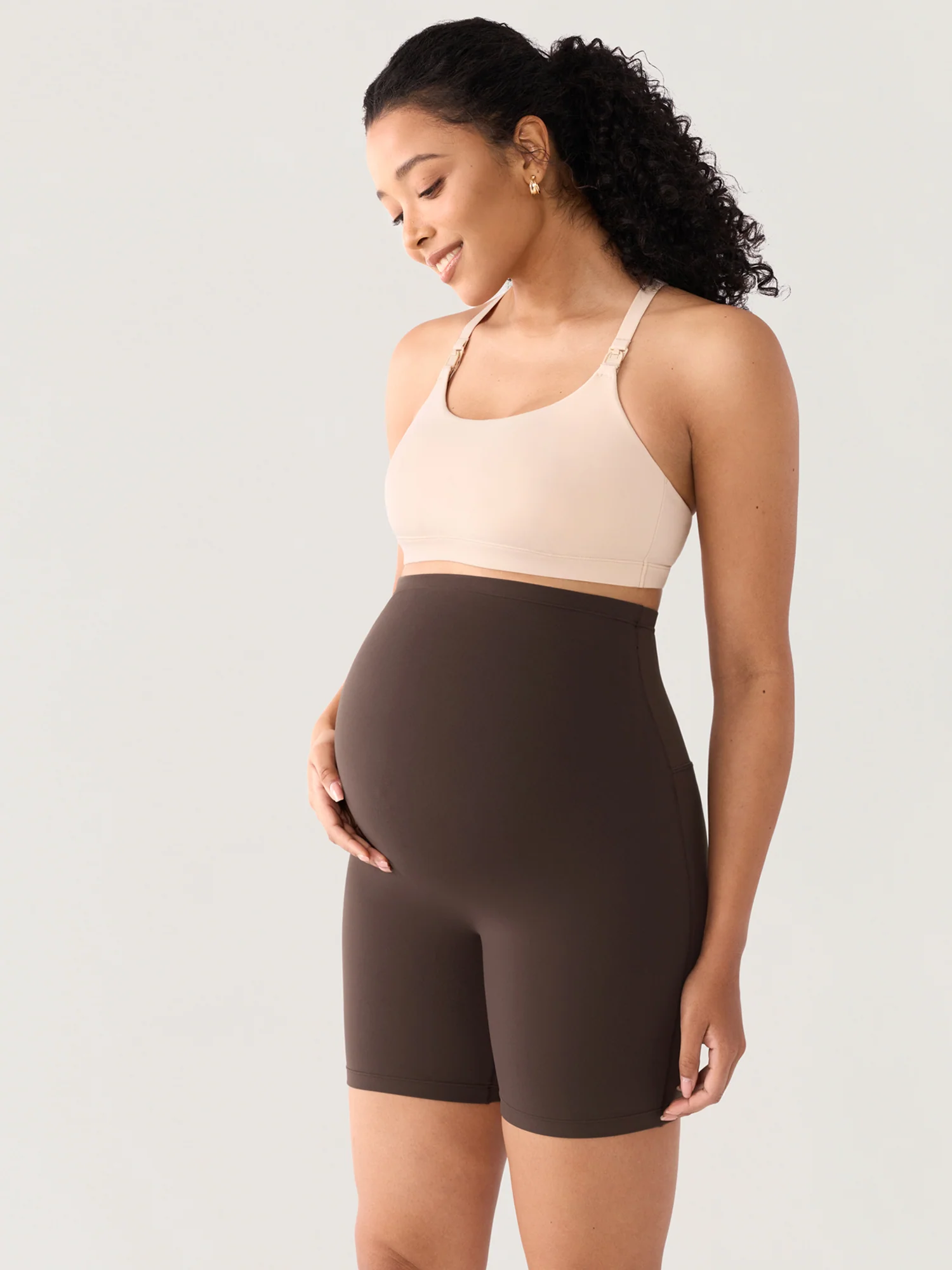 Natrelax® Seamless-Front Maternity Shorts 6" - Image 6